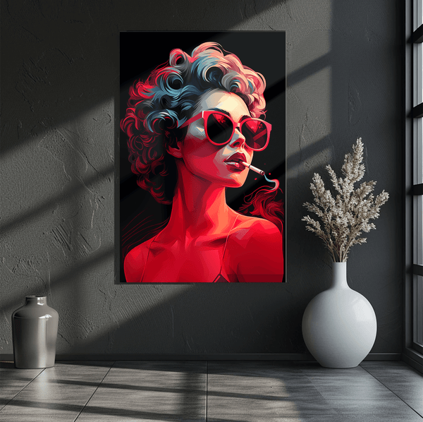 Vector Diva-Neon Smoking Lady