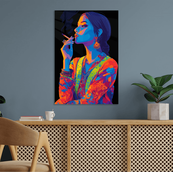 Velvet Flame- Neon Smoking Lady