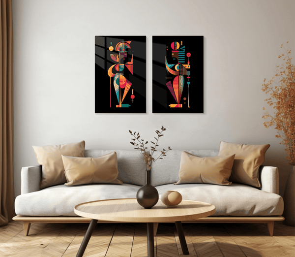 African Art- Geometric Abstract Set