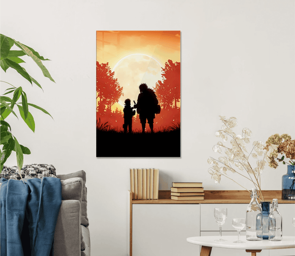 Jiraiya and Naruto Sillhouette
